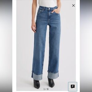 Rails The Getty High rise wide leg cuffed jeans size 27 EUC